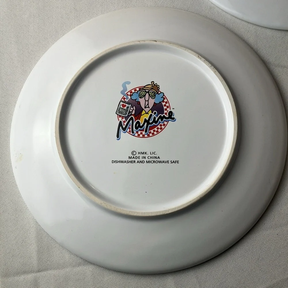Hallmark Maxine Set Of 3 Decor Plates 7.5” American Grumpy Collectible
